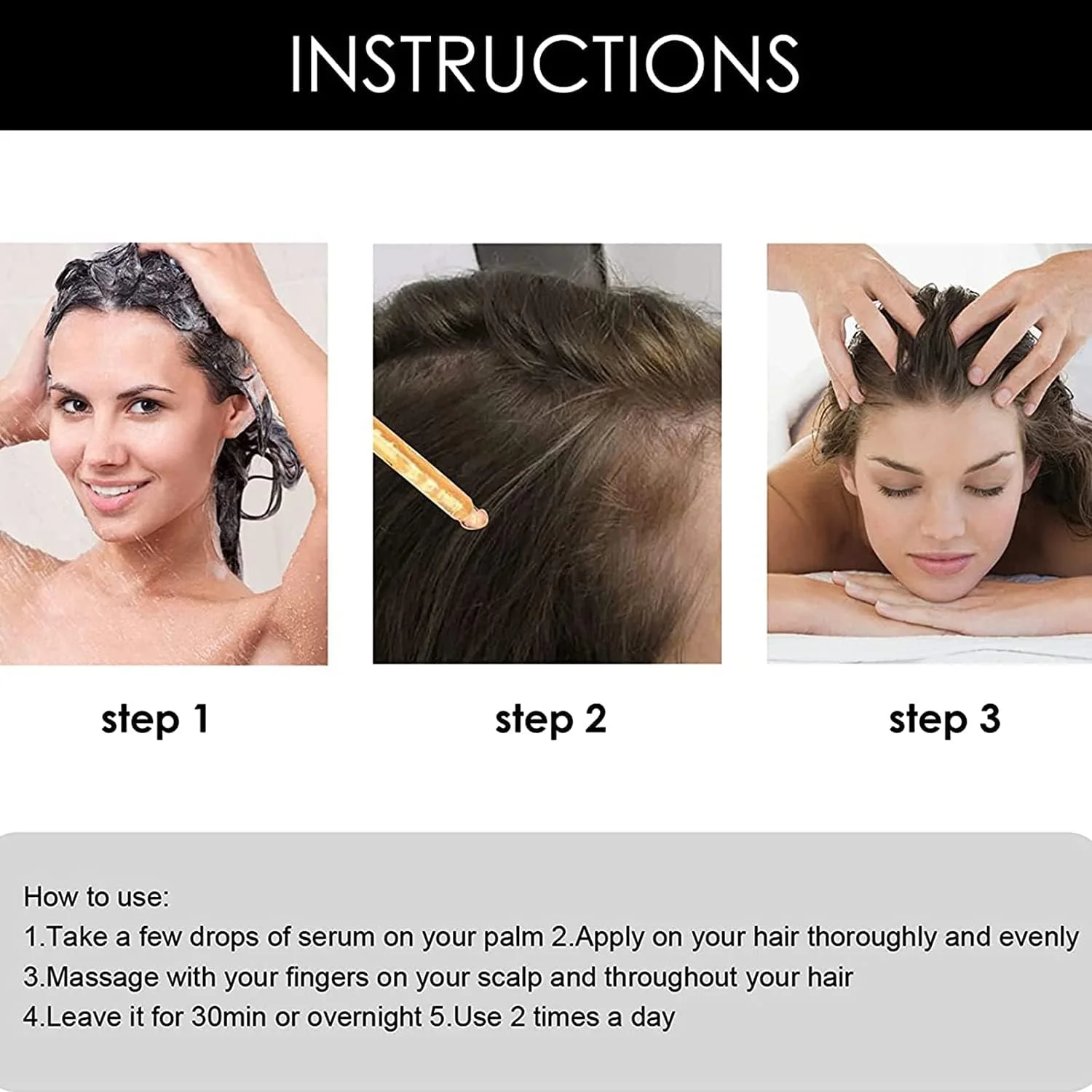 سرم آب برنج تخمیر شده Puraect، سرم روغن رشد مو بیوتین، سرم رشد مو آب برنج، عصاره برنج ارگانیک برای نازک شدن مو و ریزش مو (2 عدد)