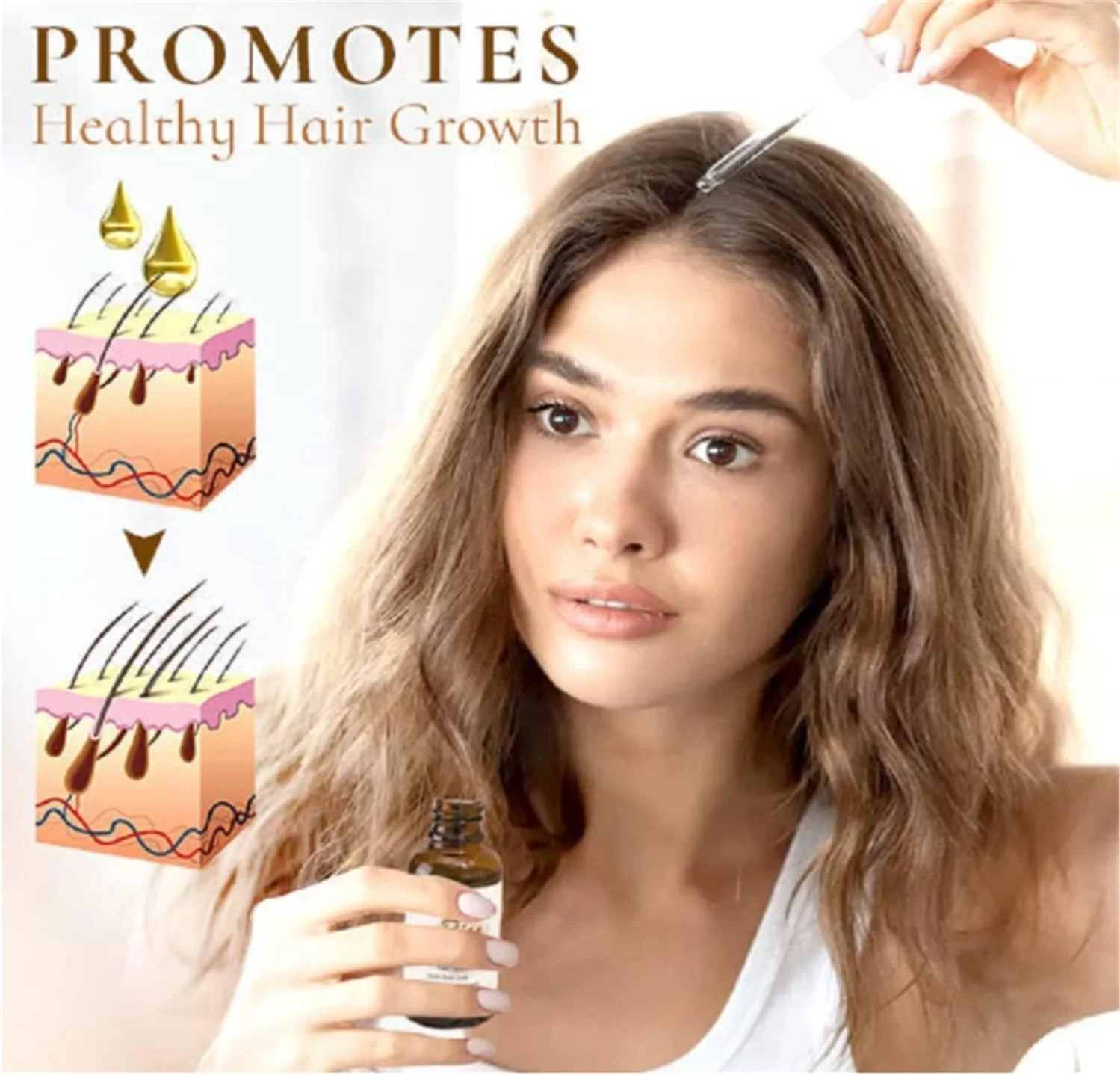 سرم آب برنج تخمیر شده PurAect، آب برنج برای رشد مو، سرم رشد مو بیوتین، سرم رشد مو آب برنج برای نازک شدن مو و ریزش مو (3 عدد)