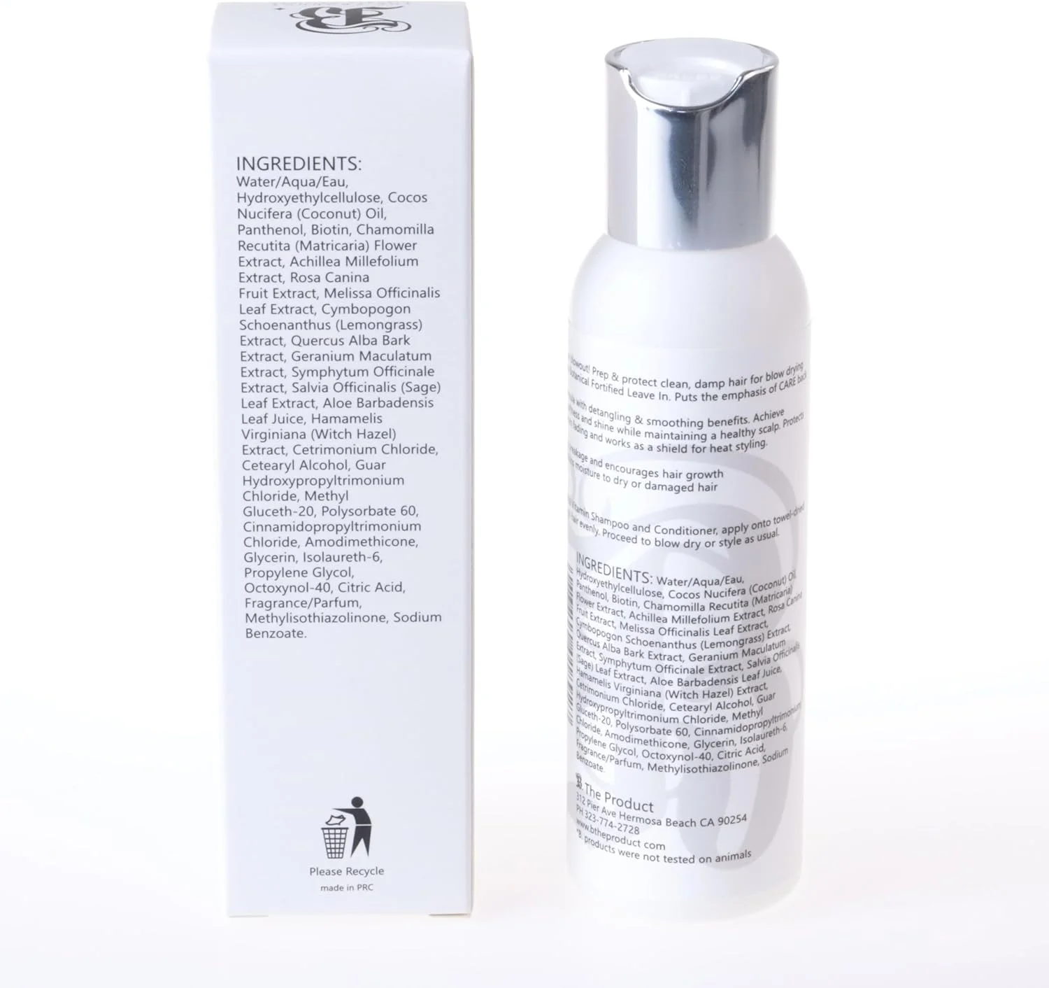 محصول B درمان نرم کننده و تقویت کننده مو با ویتامین بیوتین - بیوتین محافظ حرارتی قوی، سرم حالت دهنده ضد ریزش مو برای موهای خشک و آسیب دیده - محافظ اشعه ماوراء بنفش - 118 میلی لیتر