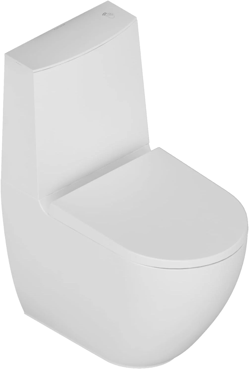 توالت فرنگی ریم لس بیضی شکل RAK Ceramics، اتصال از نزدیک، سیفون یونی با اتصالات مخفی (66X38Xh52cm) - سفید مات (ست کامل توالت فرنگی)