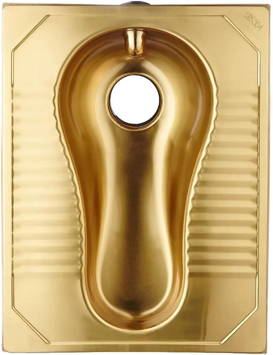 توالت ایرانی طلایی استیل 304، توالت میله ای KTV، گودال توالت ایرانی، توالت فرنگی خانگی ضد بو، B, E