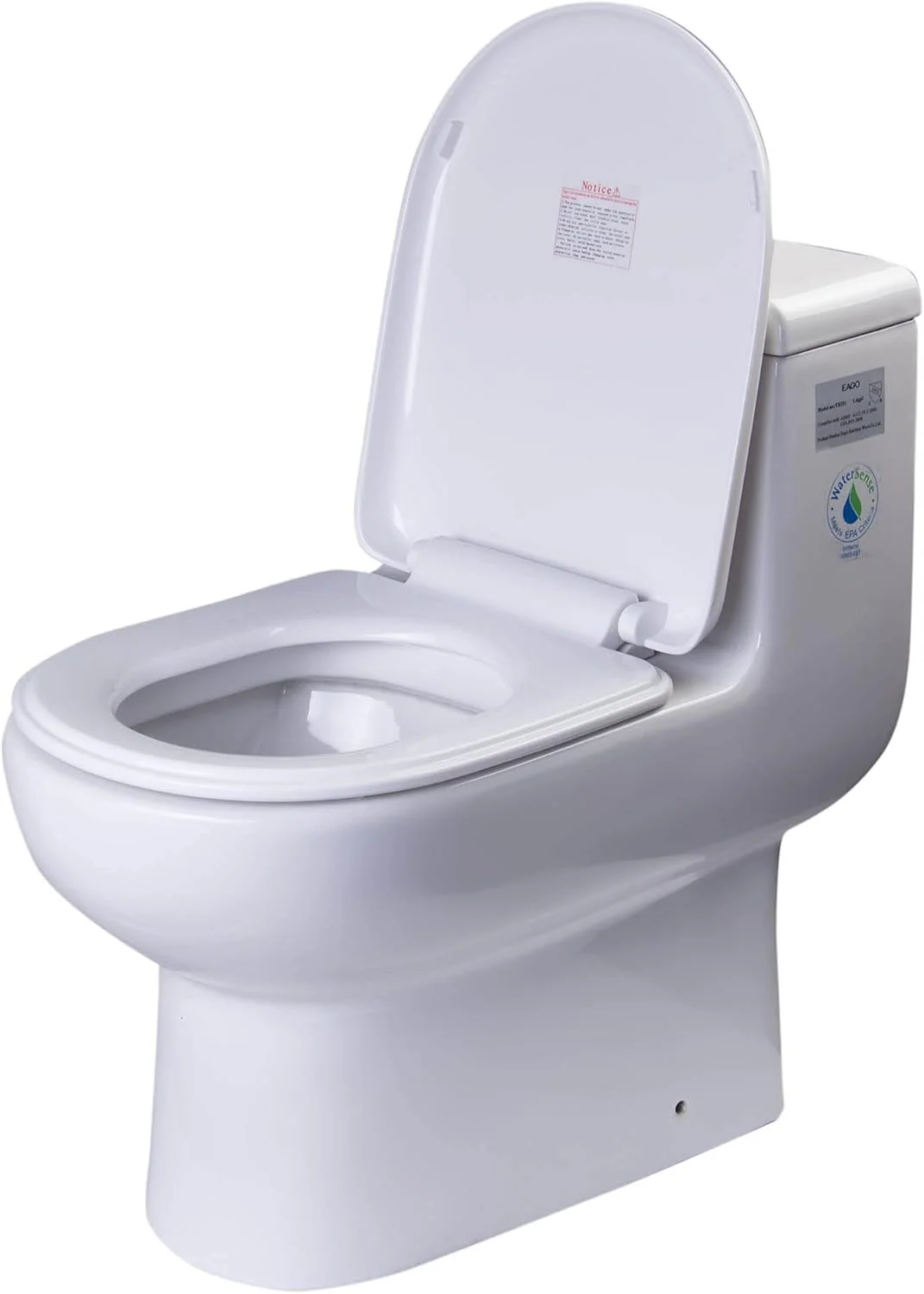 توالت سرامیکی یک تکه دو زمانه EAGO TB351، سفید، سازگار با محیط زیست
