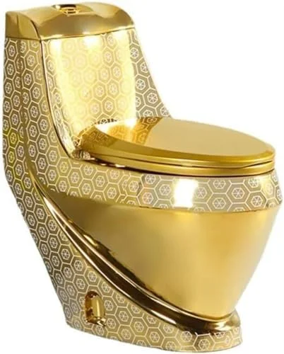 توالت فرنگی یک تکه دو زمانه با درب آرام بند جداشدنی، ارتفاع استاندارد و طراحی مدرن و بی صدا مناسب هتل و منزل، A-350mm