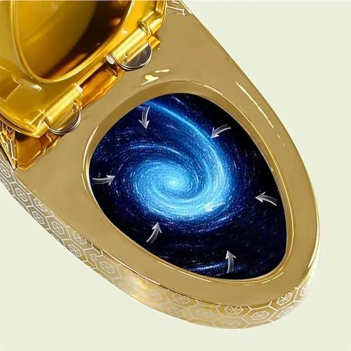 توالت فرنگی یک تکه دو زمانه با درب آرام بند جداشدنی، ارتفاع استاندارد و طراحی مدرن و بی صدا مناسب هتل و منزل، A-350mm