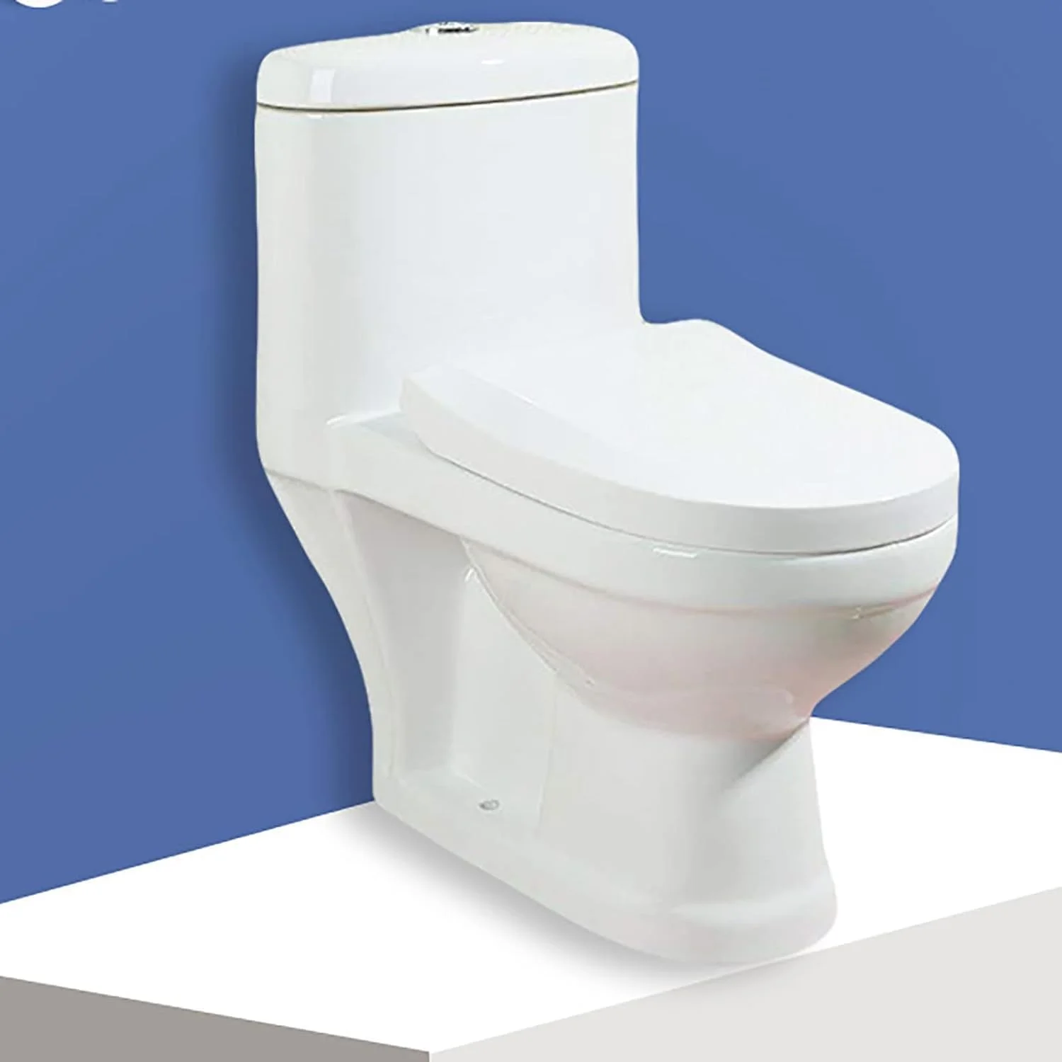 توالت کودکانه بی صدا، توالت فوق هوشمند، توالت بیده سرامیکی خلاقانه، توالت یک تکه با فلاش دوگانه، توالت سیفونی مدرن برای مهد کودک، سفید - 500x290x530mm