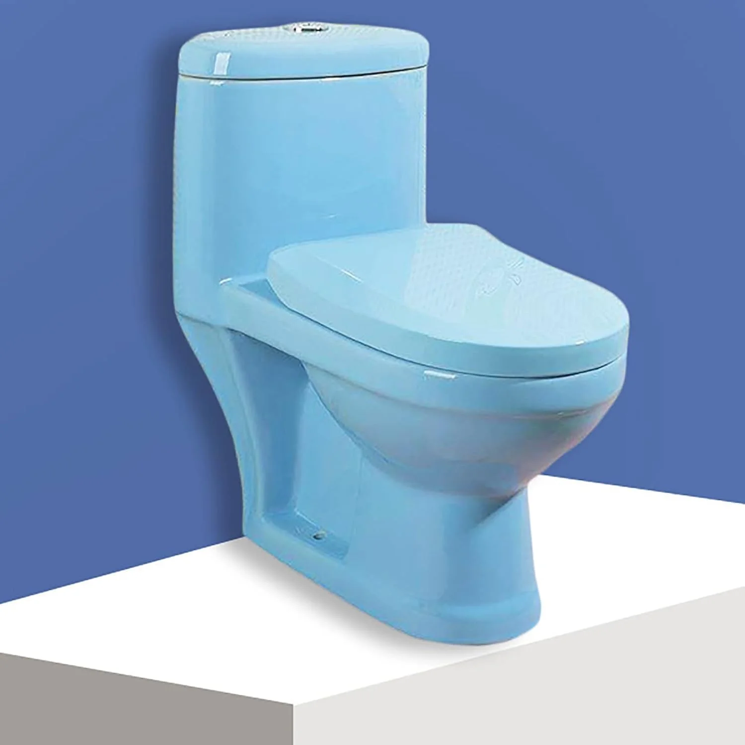 توالت کودکانه بی صدا، توالت فوق هوشمند، توالت بیده سرامیکی خلاقانه، توالت یک تکه با فلاش دوگانه، توالت سیفونی مدرن برای مهد کودک، آبی-500x290x530mm