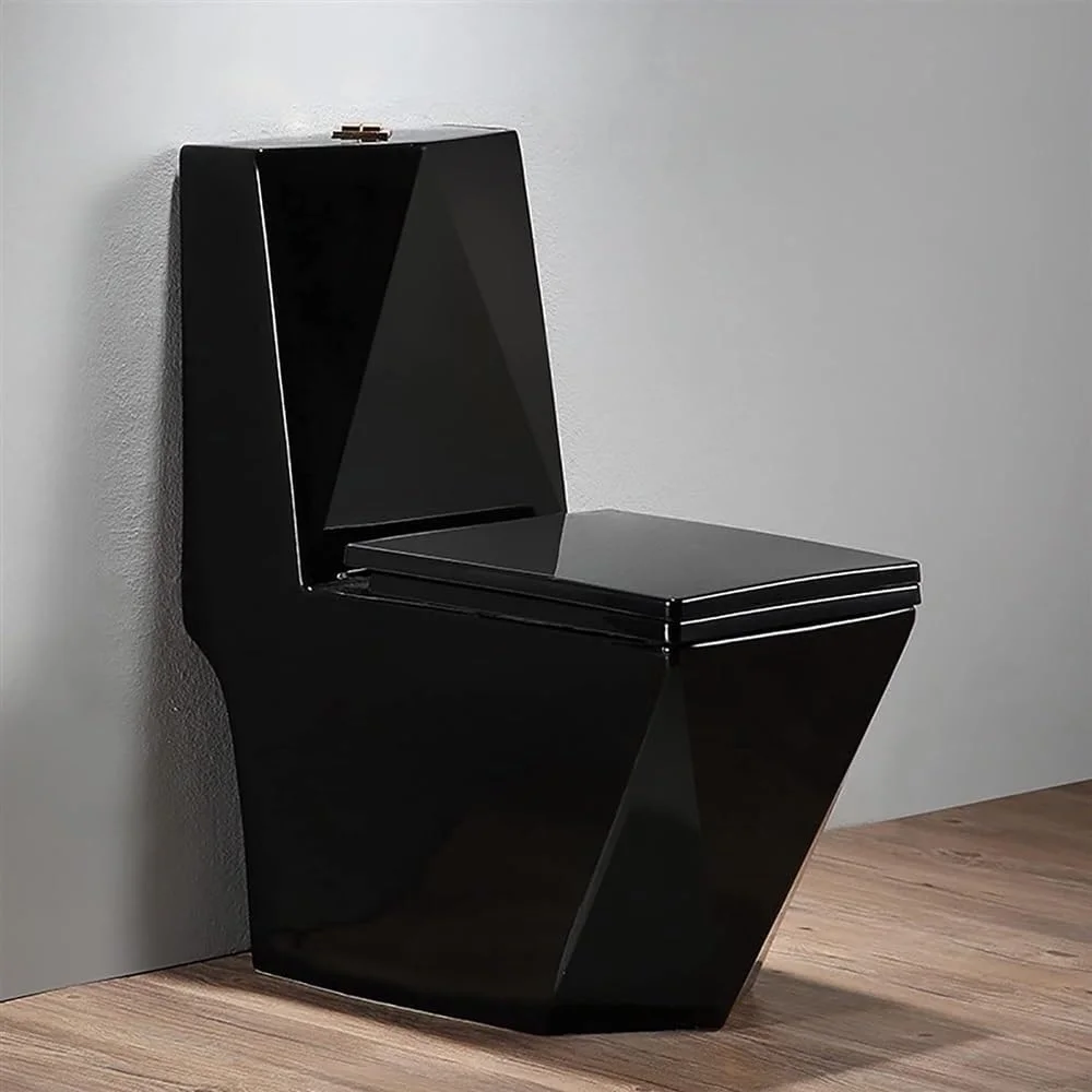 توالت فوق هوشمند، توالت بیده سرامیکی خلاقانه، توالت یک تکه با فلاش دوگانه، توالت سیفونیک مدرن و بی صدا برای حمام هتل، 690x390x740 میلی متر