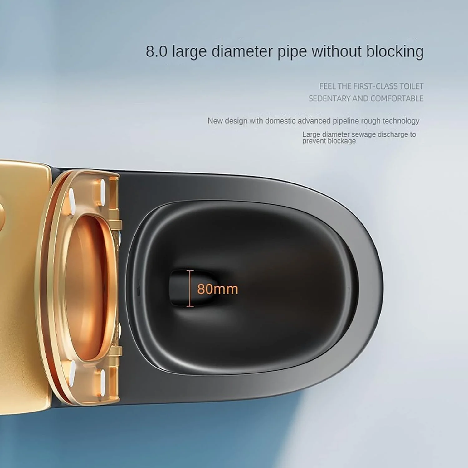 توالت بی صدای خلاقانه برای خانه، سرامیکی، فوق العاده سیفونیک، توالت یک تکه با فلاش دوگانه برای حمام هتل، 300 میلی متر - 780x450x680 میلی متر
