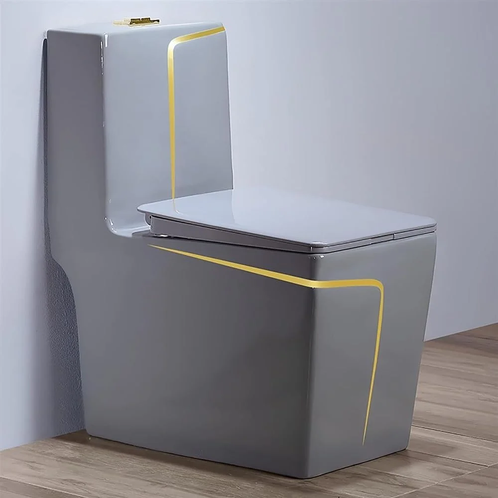 توالت سیفونی سوپر، توالت یک تکه با فلاش دوگانه بی صدا، توالت سرامیکی خلاقانه برای حمام هتل منزل، C-695x750x370mm