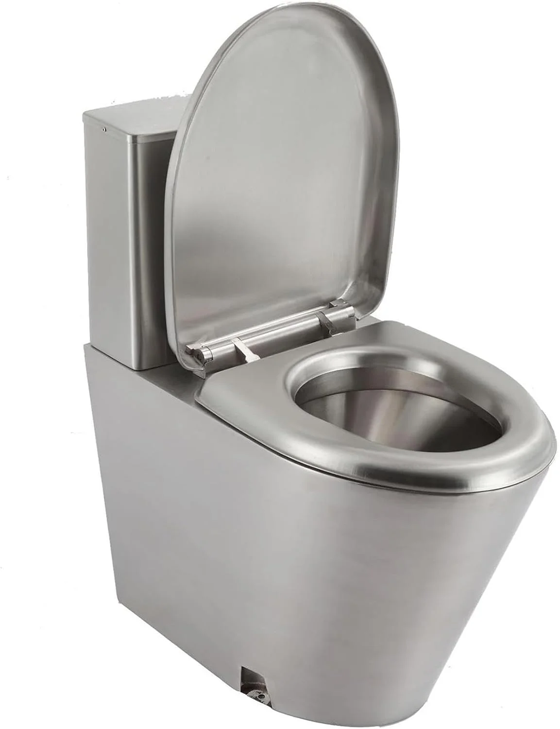 توالت کوچک، توالت سیفون دوگانه تجاری، توالت یک تکه، استیل 304، ضد یخ زدگی و ترک خوردگی، برای بیمارستان ها، بارها و RV ها، 01-تخلیه دیواری