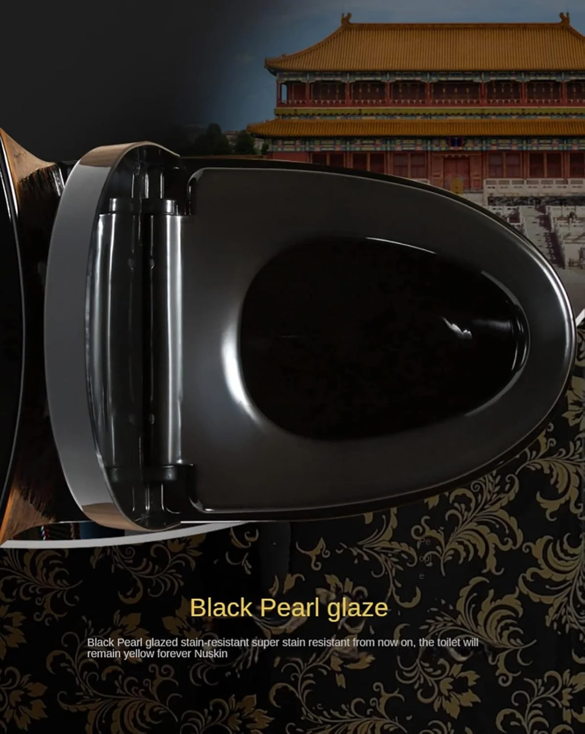 توالت سرامیکی سیفونیک، توالت یک تکه دو زمانه فلاش برای حمام هتل، توالت هوشمند بی صدا با ارتفاع راحت B-720x390x630mm (A 720x390x630mm) (A 720x390x630mm)