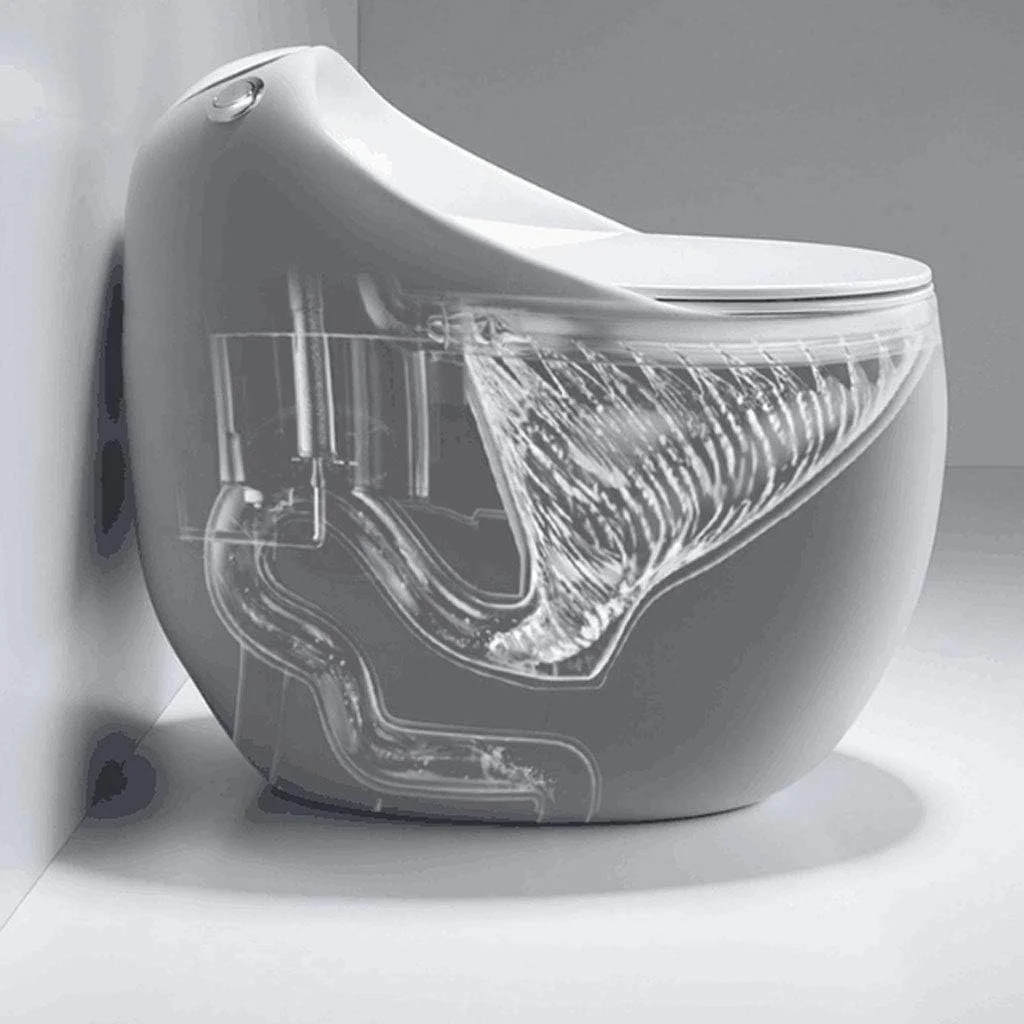 توالت سرامیکی گرد سفید FHHY - توالت فرنگی یک تکه (سفید) توالت سرامیکی گرد سفید FHHY - توالت فرنگی یک تکه (سفید)