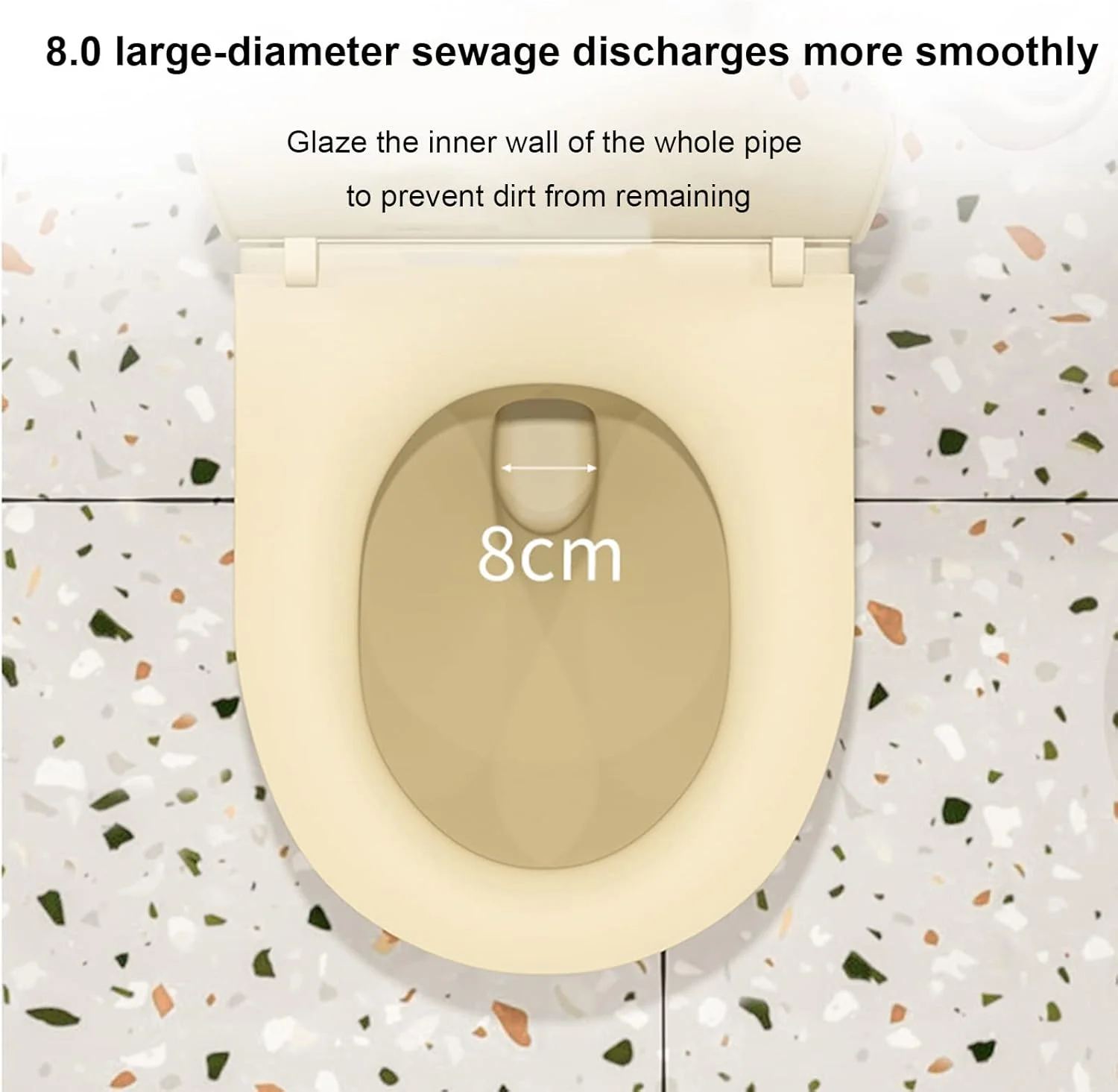 توالت خاکی رنگ HIONRE، توالت فرنگی خانگی با سیفون، طراحی یکپارچه رنگی چیونگسام، توالت سرامیکی با فلاش دوگانه و بی صدا، خاکی - 400 میلی متر