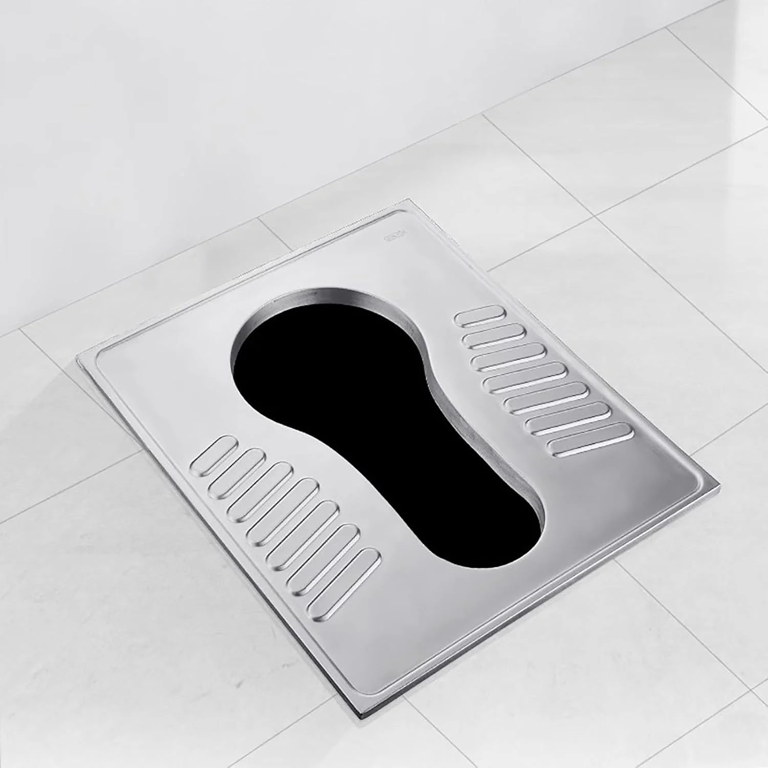 توالت ایرانی استیل ضد زنگ دهانه بزرگ، نوسازی توالت روستایی، تبدیل توالت خشک، استفاده خانگی بدون فلاش