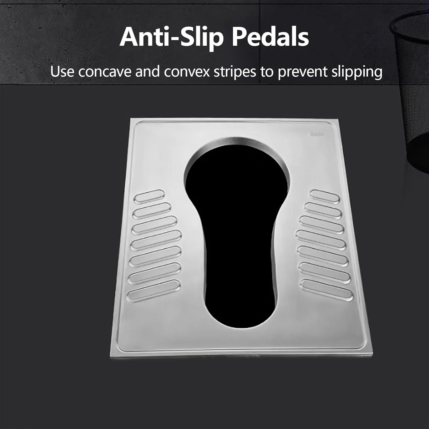 توالت ایرانی استیل ضد زنگ دهانه بزرگ، نوسازی توالت روستایی، تبدیل توالت خشک، استفاده خانگی بدون فلاش