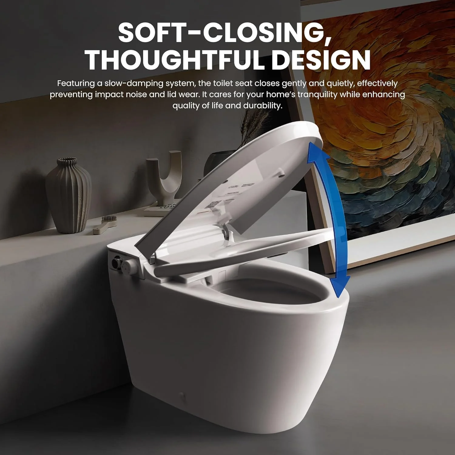 توالت فرنگی هوشمند غیر برقی لاندن سانشاین - توالت یک تکه با سیستم فلاش دوگانه (کنترل پدال پا و دکمه) | شستشوی بیده دوگانه | کیت نصب کامل