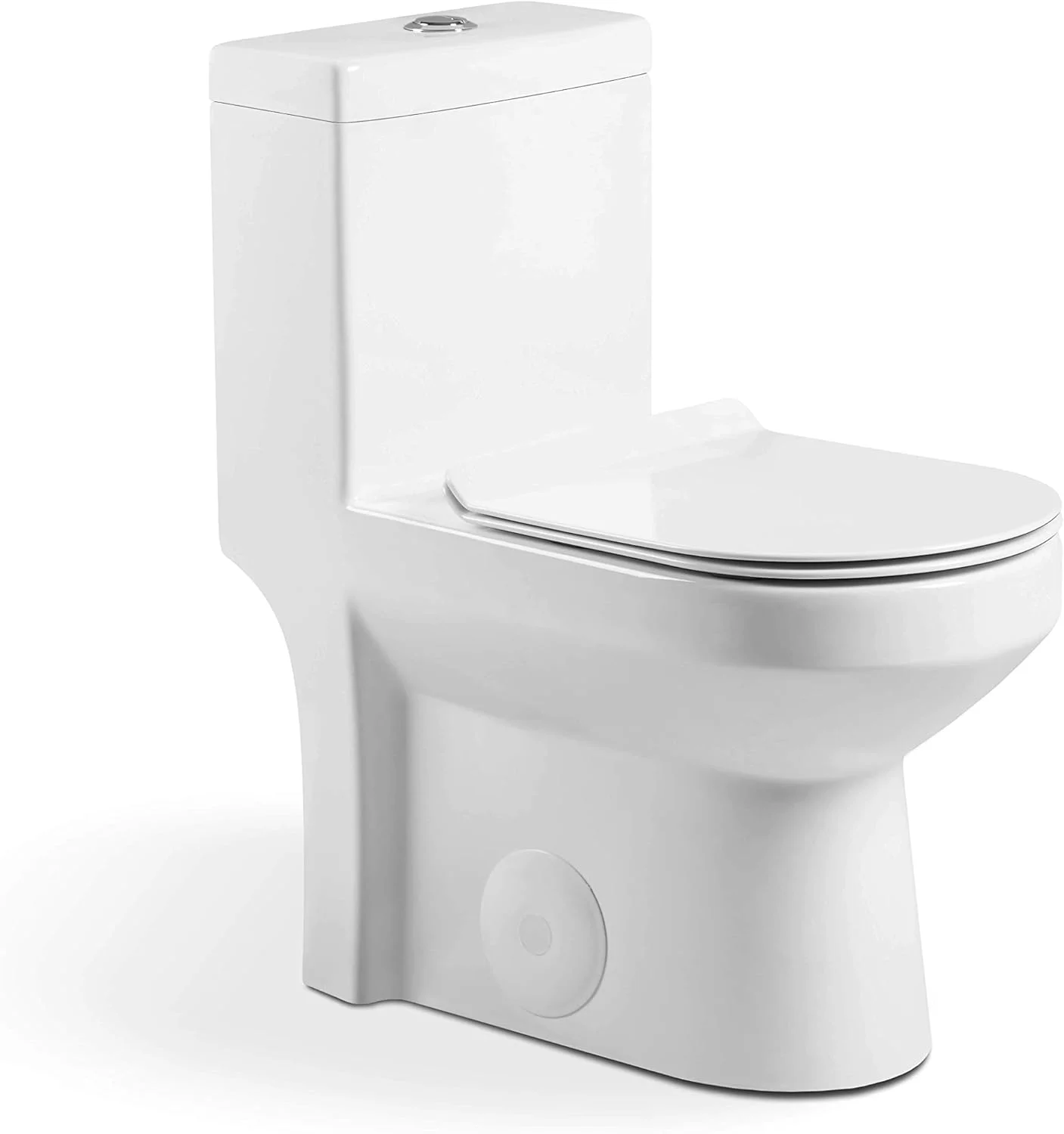 توالت یکپارچه دو زمانه گرد فاین فیکچرز با فاصله 12 اینچ از دیوار (همراه با نشیمنگاه)، سفید (MOTB11W)