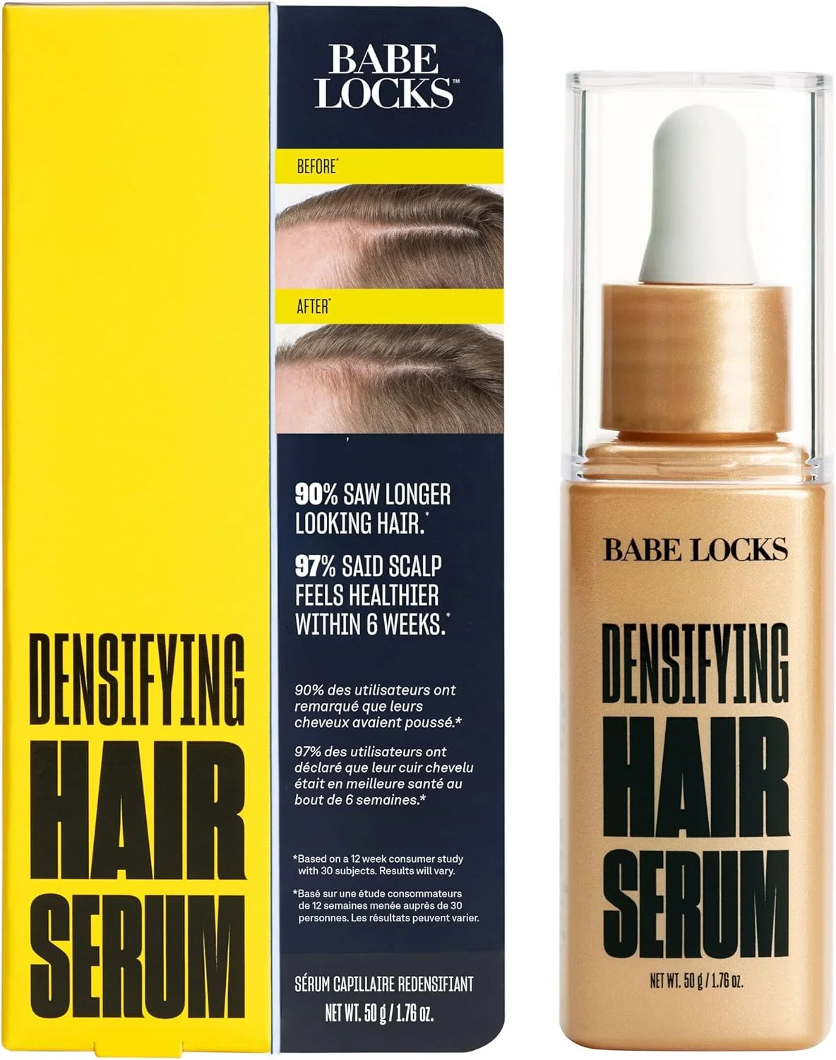 سرم متراکم کننده مو Babe Original Locks برای آقایان و بانوان، افزایش ضخامت موهای نازک و جلوگیری از ریزش مو