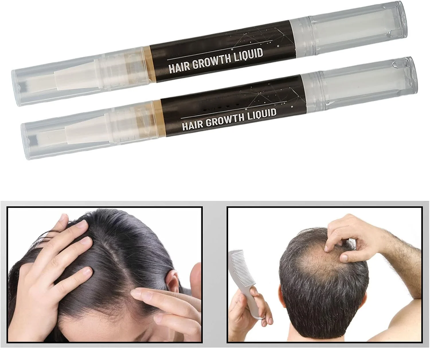 سرم رشد مو 2 عددی، حاوی ترکیبات طبیعی و ملایم، مرطوب کننده پوست سر، جلوگیری از ریزش مو، مایع رشد مو