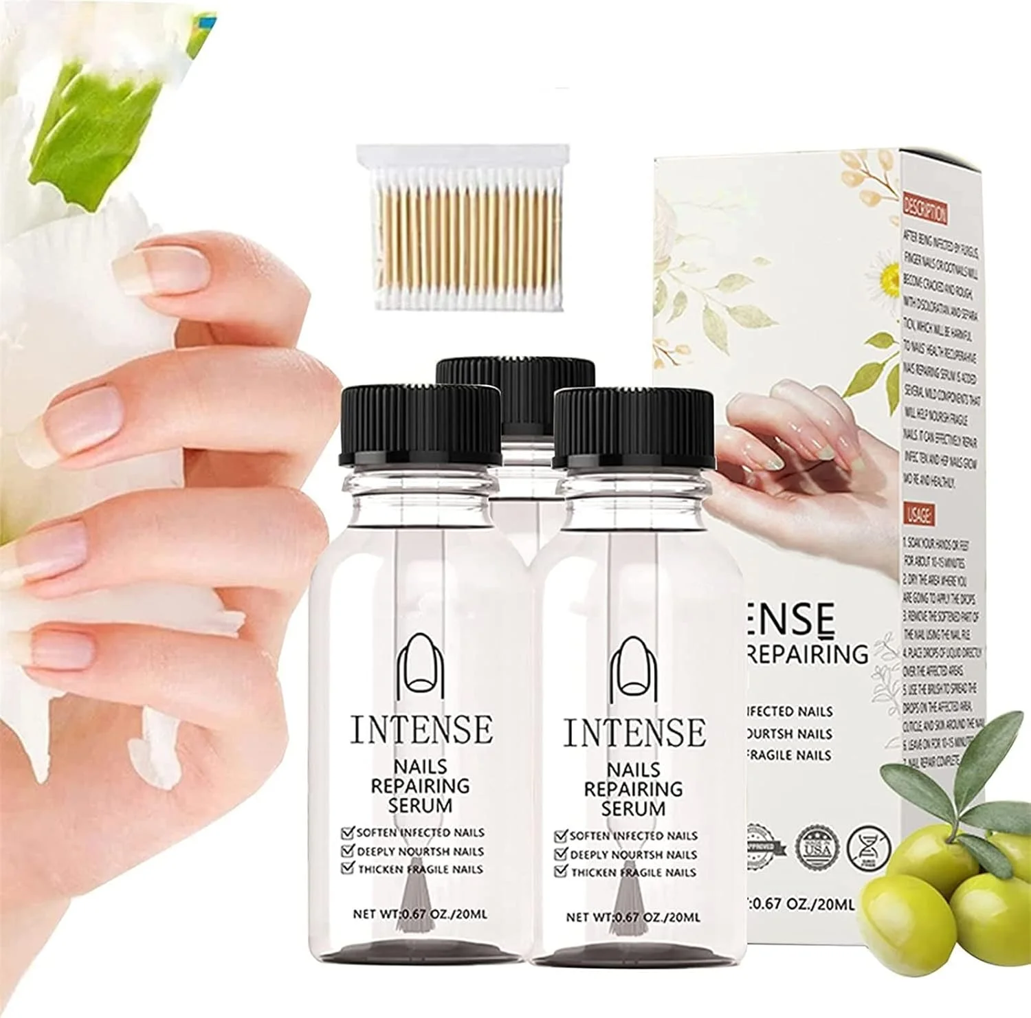 سرم تقویت کننده و رشد ناخن NailGro Intense، سرم تقویت کننده و رشد ناخن 7 روزه، سرم رشد و استحکام ناخن، برای تقویت و تغذیه ناخن (3 عدد)