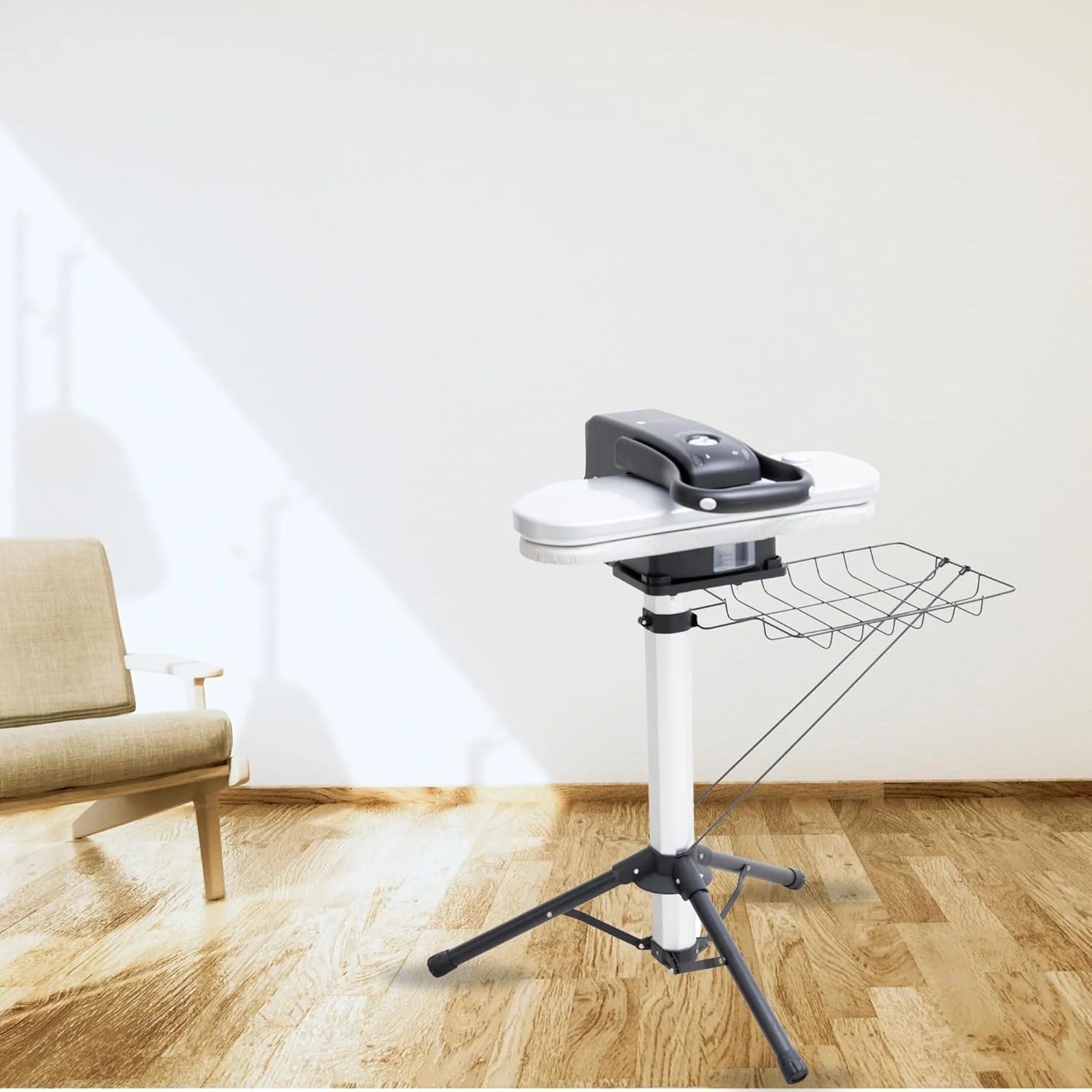 پایه پرس بخار سینگر ST-07A-Stable Surface SP550، مناسب برای پرس بخار 20 اینچ، سفید و مشکی