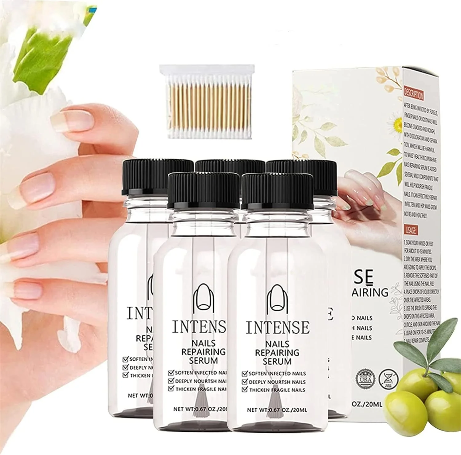 سرم تقویت کننده و رشد ناخن NailGro Intense، سرم تقویت کننده و رشد ناخن 7 روزه، سرم رشد و استحکام ناخن، برای تقویت و تغذیه ناخن (5 عدد)