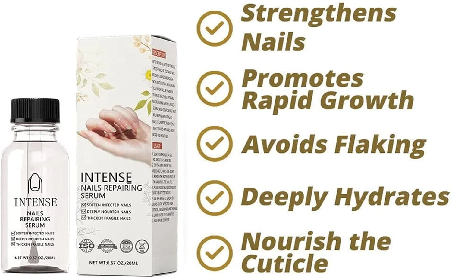 سرم تقویت کننده و رشد ناخن NailGro Intense، سرم تقویت کننده و رشد ناخن 7 روزه، سرم رشد و استحکام ناخن، برای تقویت و تغذیه ناخن (5 عدد)