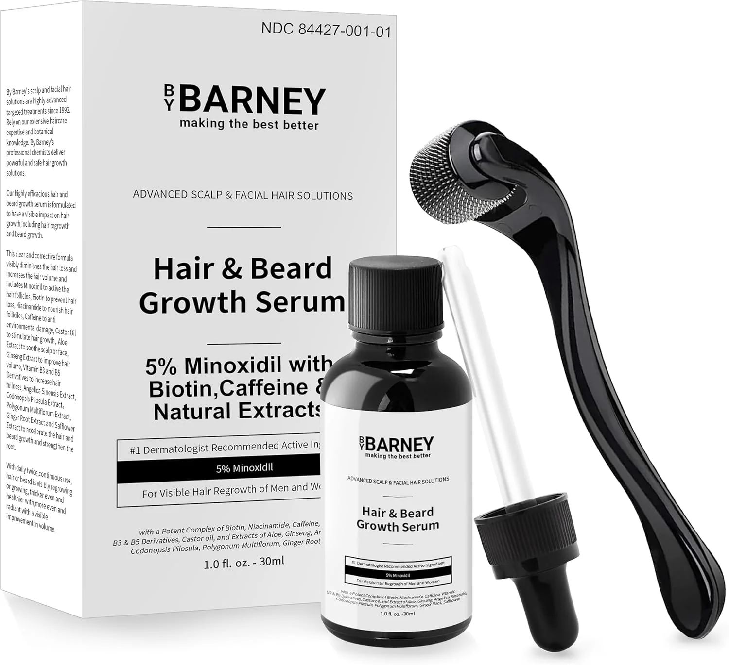 سرم رشد مو و ریش ماینوکسیدیل 5% - عصاره های طبیعی، بیوتین و کافئین - تقویت کننده رشد مو و ریش قوی تر، ضخیم تر و پرپشت تر - برای آقایان و بانوان