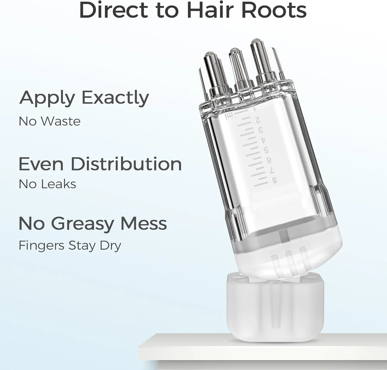 اپلیکاتور ماینوکسیدیل، 2 عدد اپلیکاتور شانه ای کوچک ماساژور موثر و دقیق با استفاده آسان و سریع، اختصاص داده شده به سرم رشد مو ماینوکسیدیل، بطری اپلیکاتور شانه ریشه، ابزار برس اپلیکاتور ماینوکسیدیل