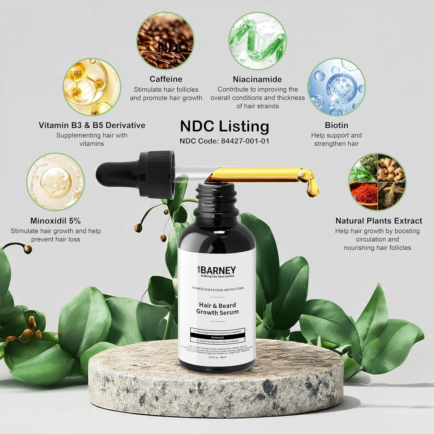 سرم رشد مو و ریش ماینوکسیدیل 5% - عصاره های طبیعی، بیوتین و کافئین - تقویت کننده رشد مو و ریش قوی تر، ضخیم تر و پرپشت تر - برای آقایان و بانوان سرم رشد مو و ریش ماینوکسیدیل 5% - عصاره های طبیعی، بیوتین و کافئین - تقویت کننده رشد مو و ریش قوی تر، ضخیم تر و پرپشت تر - برای آقایان و بانوان