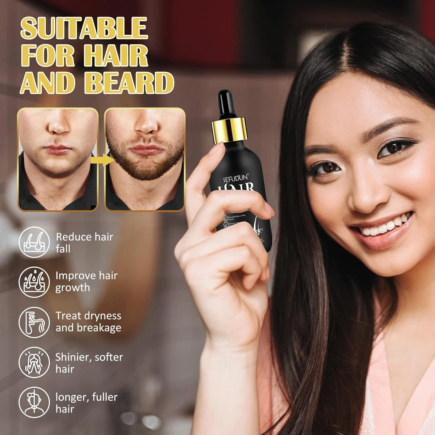 روغن رشد مو حاوی 5% ماینوکسیدیل برای آقایان و بانوان - سرم احیا کننده، اسپری فوق العاده قوی برای جلوگیری از ریزش مو، موهای ضخیم تر و سالم تر، کیت رشد ریش، درمان موضعی، 60 میلی لیتر روغن رشد مو حاوی 5% ماینوکسیدیل برای آقایان و بانوان - سرم احیا کننده، اسپری فوق العاده قوی برای جلوگیری از ریزش مو، موهای ضخیم تر و سالم تر، کیت رشد ریش، درمان موضعی، 60 میلی لیتر