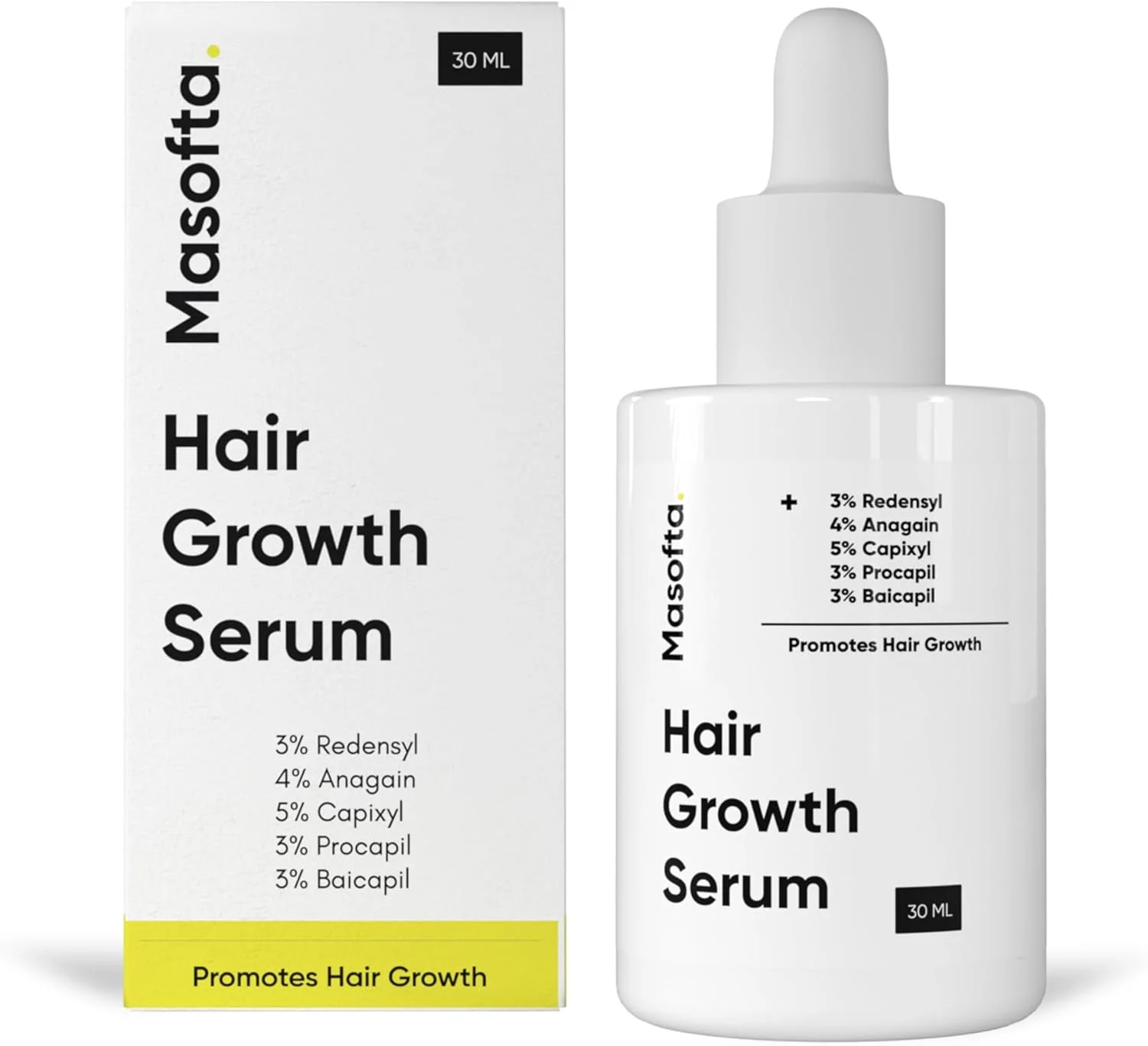 سرم رشد مو Masofta برای تقویت رشد مو و کنترل ریزش مو با 3% Redensyl، 5% Capixyl، 4% Anagain، 3% Procapil و 3% Baicapil، رزماری و بیوتین، برای آقایان و بانوان، 30 میلی لیتر سرم رشد مو Masofta برای تقویت رشد مو و کنترل ریزش مو با 3% Redensyl، 5% Capixyl، 4% Anagain، 3% Procapil و 3% Baicapil، رزماری و بیوتین، برای آقایان و بانوان، 30 میلی لیتر