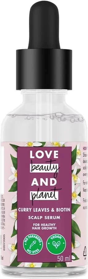سرم پوست سر Love Beauty And Planet با برگ کاری و بیوتین وگان | سرم رشد مو، 50 میلی لیتر سرم پوست سر Love Beauty And Planet با برگ کاری و بیوتین وگان | سرم رشد مو، 50 میلی لیتر