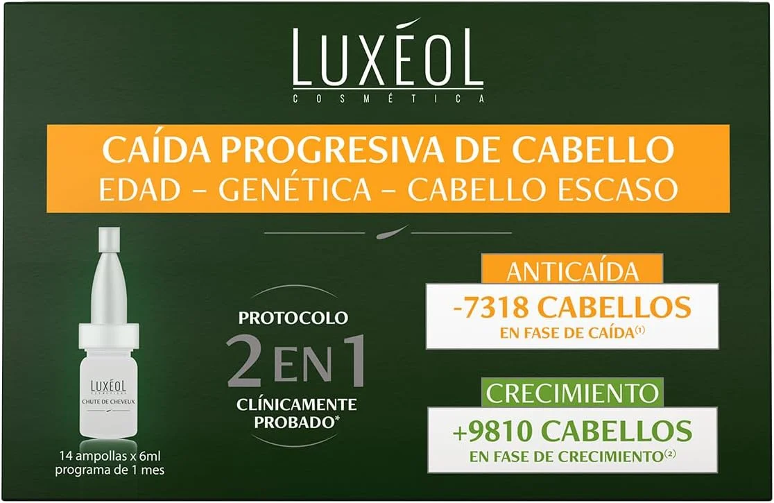 لوکسیول - سرم 2 در 1 ضد ریزش تدریجی مو - تقویت کننده ضد ریزش و رشد مو - از نظر بالینی تست شده - 98% مواد منشاء طبیعی - مناسب برای خانم ها و آقایان - برنامه 1 ماهه - 14 آمپول (6 میلی لیتر) لوکسیول - سرم 2 در 1 ضد ریزش تدریجی مو - تقویت کننده ضد ریزش و رشد مو - از نظر بالینی تست شده - 98% مواد منشاء طبیعی - مناسب برای خانم ها و آقایان - برنامه 1 ماهه - 14 آمپول (6 میلی لیتر)