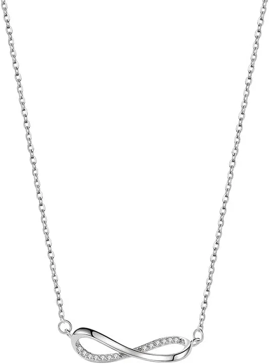 گردنبند آویز نقره استرلینگ 925 با کریستال و عناصر فشن زنانه، بسته بندی هدیه، جواهرات فشن J.Rosée مدل JR-1180