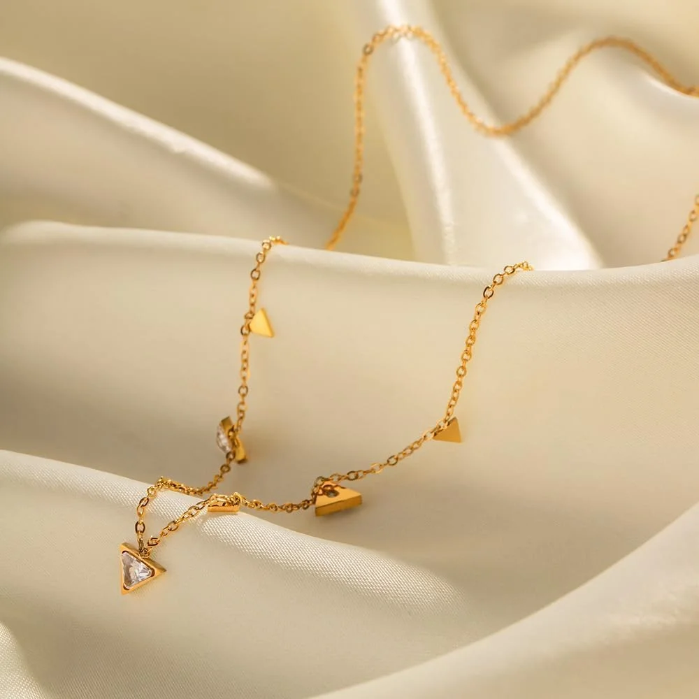 گردنبند آویز نقره استرلینگ 925 با روکش طلای نگین دار زنانه، بسته بندی هدیه، جواهرات مد روز J.Rosée مدل JR-1167 گردنبند آویز نقره استرلینگ 925 با روکش طلای نگین دار زنانه، بسته بندی هدیه، جواهرات مد روز J.Rosée مدل JR-1167