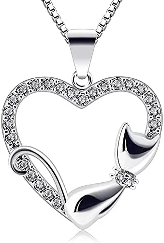 گردنبند آویز قلب کریستالی عناصر مد نقره استرلینگ 925 زنانه بسته بندی هدیه جواهرات مد J.Rosée مدل JR-1179