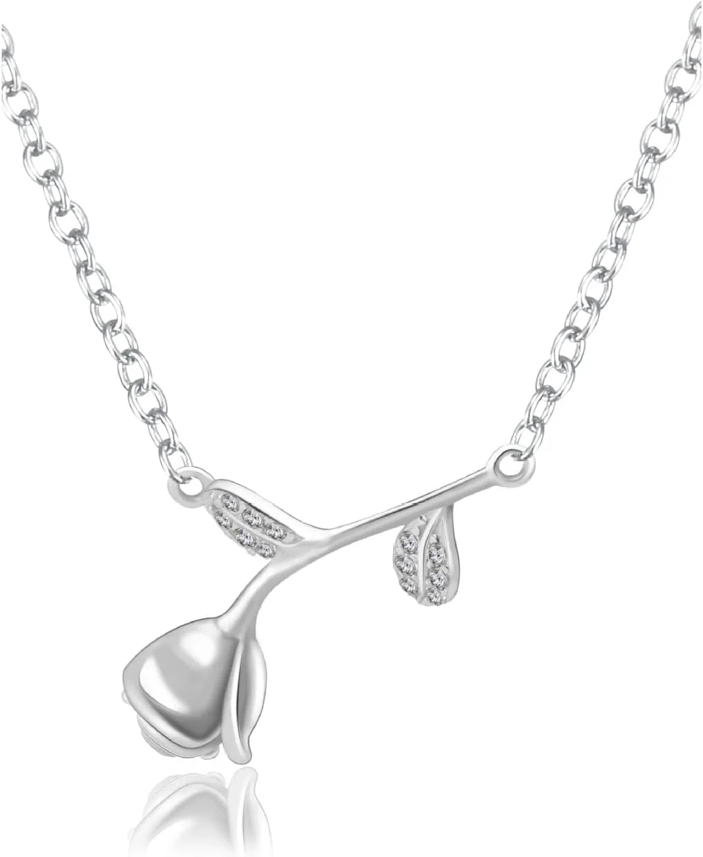 گردنبند آویز نقره استرلینگ 925 با کریستال و عناصر فشن، بسته بندی هدیه، جواهرات فشن J.Rosée مدل JR-1170، مناسب برای بانوان