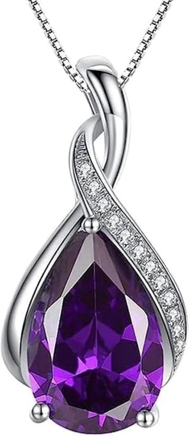 گردنبند آویز نقره استرلینگ 925 با کریستال و عناصر فشن زنانه، بسته بندی هدیه، جواهرات فشن J.Rosée مدل JR-1166