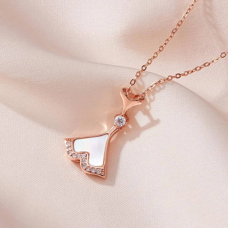 گردنبند آویز نقره استرلینگ 925 با روکش رزگلد و کریستال، عناصر مد، بسته بندی هدیه زنانه، جواهرات مد J.Rosée مدل JR-1178 گردنبند آویز نقره استرلینگ 925 با روکش رزگلد و کریستال، عناصر مد، بسته بندی هدیه زنانه، جواهرات مد J.Rosée مدل JR-1178