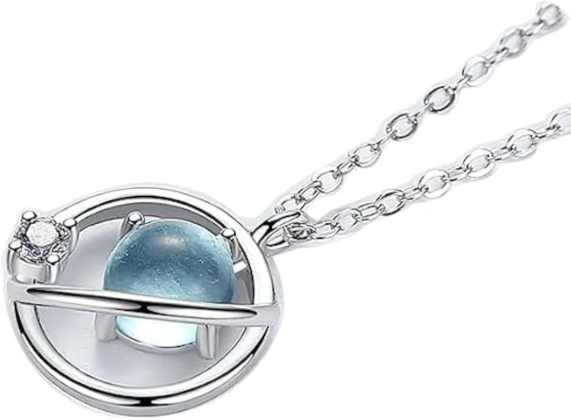 گردنبند آویز سیاره کریستالی نقره استرلینگ 925 زنانه بسته بندی هدیه جواهرات مد روز J.Rosée JR-1107