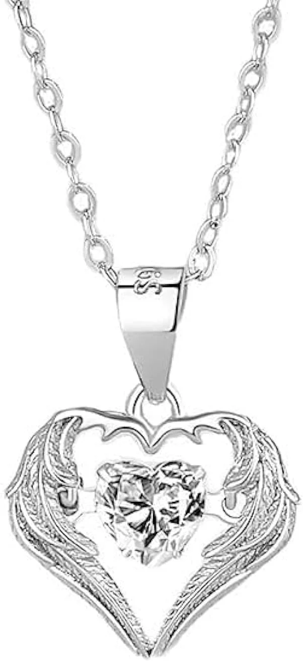 گردنبند نقره استرلینگ 925 با آویز قلب کریستالی زنانه، بسته‌بندی هدیه، جواهرات مد روز J.Rosée مدل JR-1108