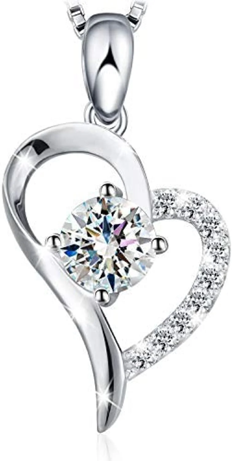 گردنبند آویز نقره استرلینگ 925 با کریستال آبی سواروسکی المنتز، هدیه ای برای زنان، جواهرات جی. رُزه مدل JR-320