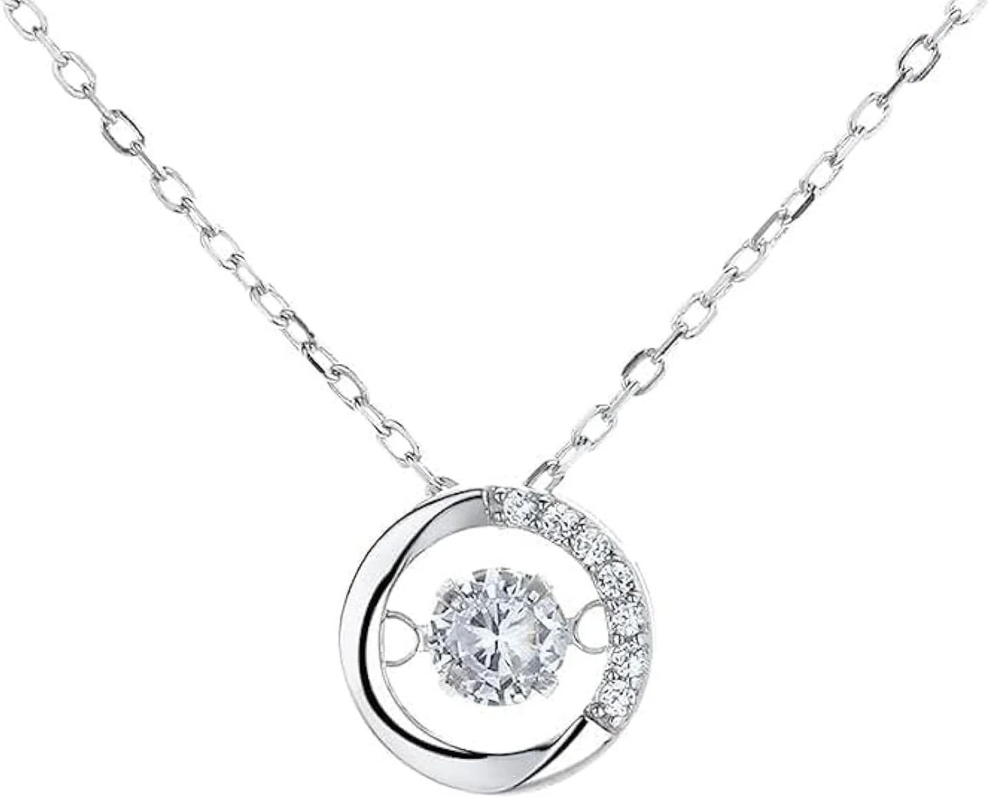 گردنبند نقره استرلینگ 925 طرح قلب تپنده کریستال برای زنان، بسته بندی هدیه، جواهرات مد روز J.Rosée مدل JR-1121