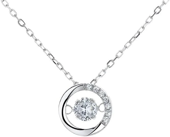 گردنبند نقره استرلینگ 925 طرح قلب تپنده کریستال برای زنان، بسته بندی هدیه، جواهرات مد روز J.Rosée مدل JR-1121 گردنبند نقره استرلینگ 925 طرح قلب تپنده کریستال برای زنان، بسته بندی هدیه، جواهرات مد روز J.Rosée مدل JR-1121