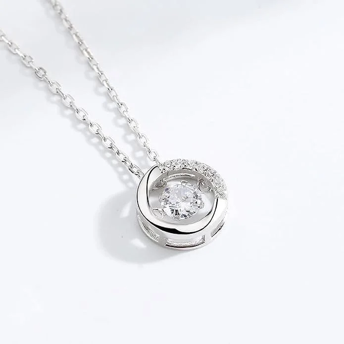 گردنبند نقره استرلینگ 925 طرح قلب تپنده کریستال برای زنان، بسته بندی هدیه، جواهرات مد روز J.Rosée مدل JR-1121 گردنبند نقره استرلینگ 925 طرح قلب تپنده کریستال برای زنان، بسته بندی هدیه، جواهرات مد روز J.Rosée مدل JR-1121