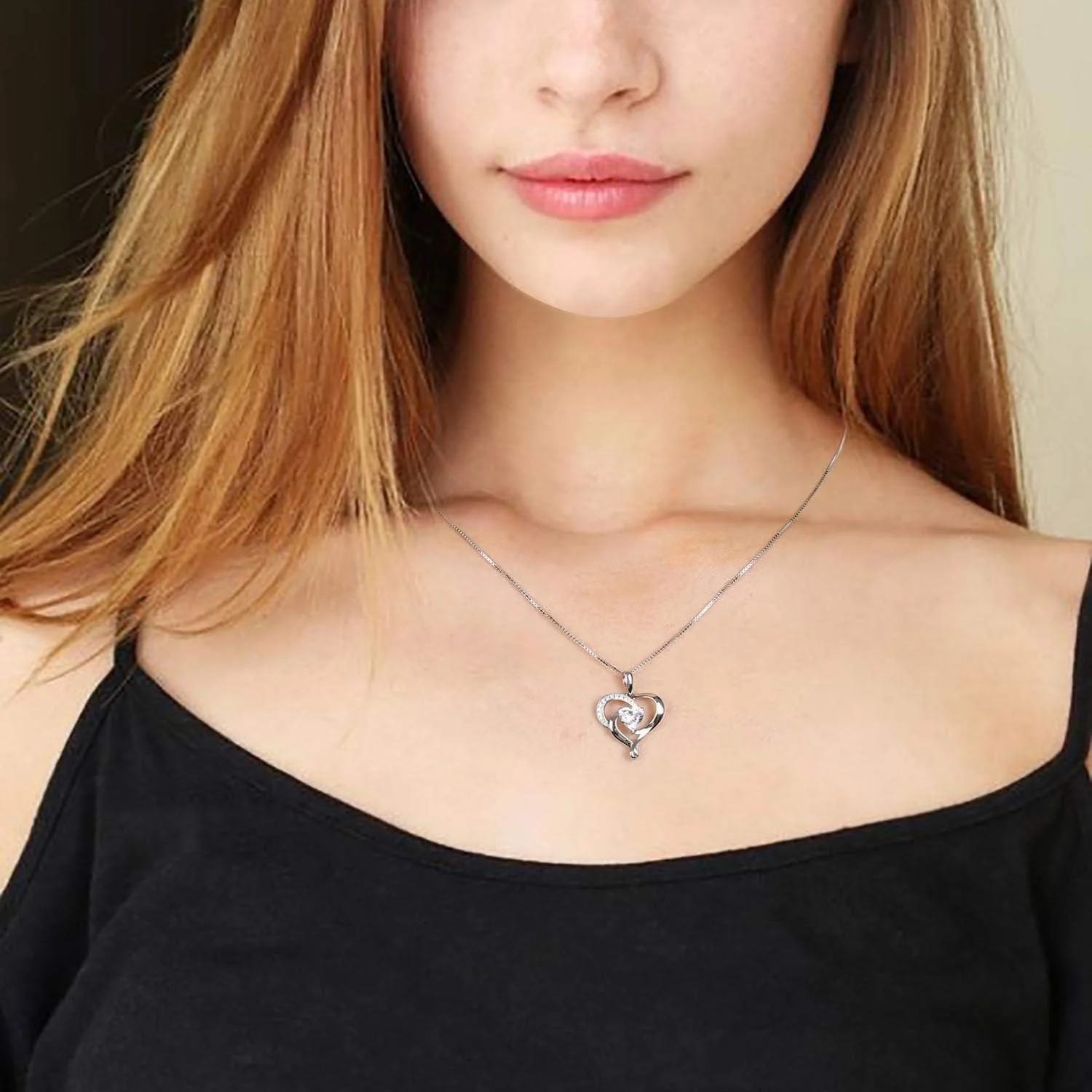 گردنبند آویز نقره استرلینگ 925 با عناصر سواروسکی برای زنان و دختران، هدیه جواهرات مدل JR889 گردنبند آویز نقره استرلینگ 925 با عناصر سواروسکی برای زنان و دختران، هدیه جواهرات مدل JR889