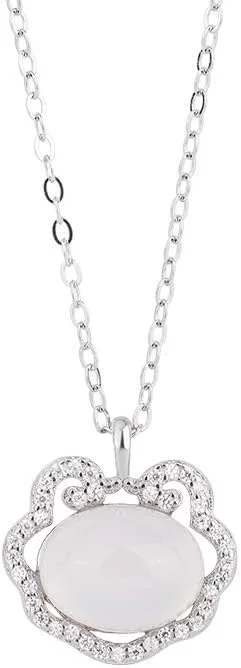 گردنبند آویز نقره استرلینگ 925 زنانه با سنگ یشم J.Rosée مدل JR-1096 گردنبند آویز نقره استرلینگ 925 زنانه با سنگ یشم J.Rosée مدل JR-1096