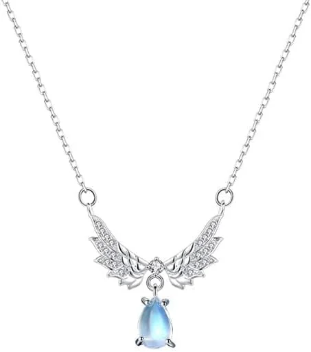 گردنبند آویز بال فرشته کریستالی نقره استرلینگ 925 برای زنان، بسته بندی هدیه، جواهرات مد روز J.Rosée JR-1106