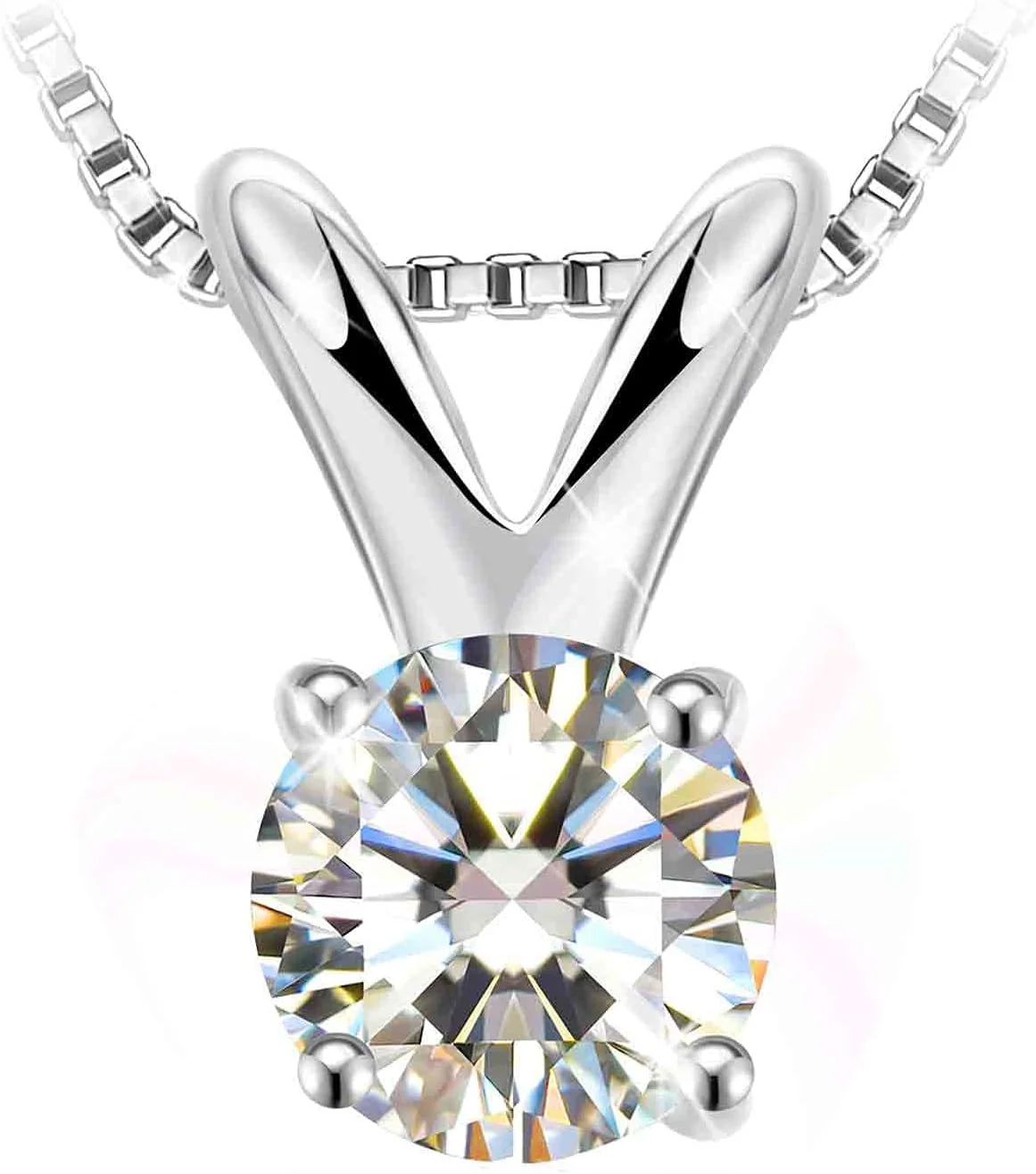 گردنبند آویز نقره استرلینگ 925 با کریستال های سواروسکی مدل JR478 از برند جی رز